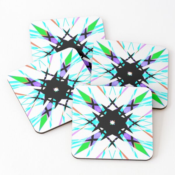 Item preview, Bright Fresh Colorful Winter White Black Green Turquoise Geometric Pattern Mosaic designed and sold by PatternPerfect.