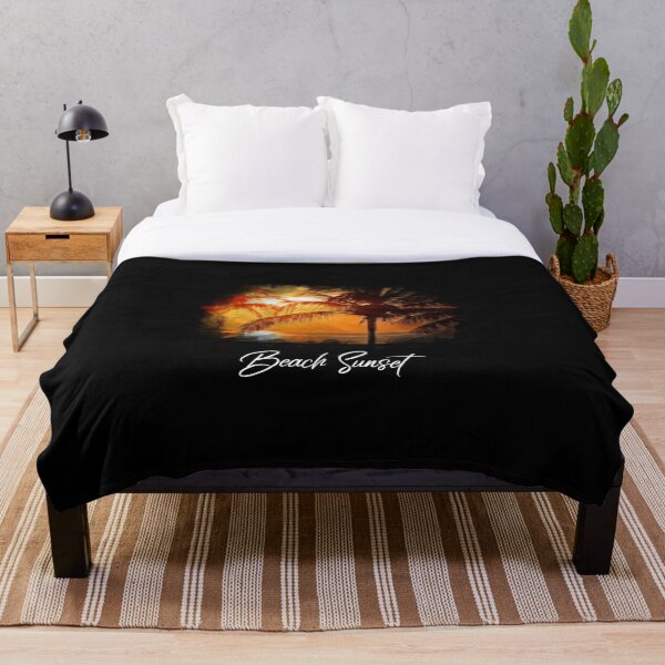 Beach Sunset Throw Blanket