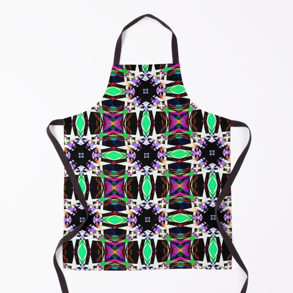 Item preview, Bright Fresh Winter White Black Green Purple Geometric Pattern Mosaic designed and sold by PatternPerfect.