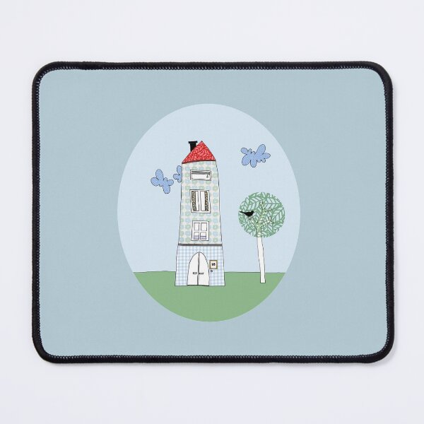 Item preview, blue house nr. 10 designed and sold by redstitchlab.