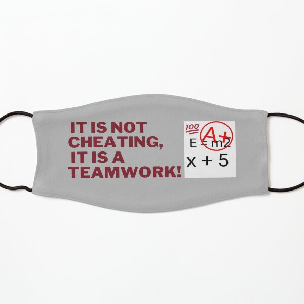 [Quotes] - It is not cheating It's a teamwork (Dark Chocolate) Kids Mask