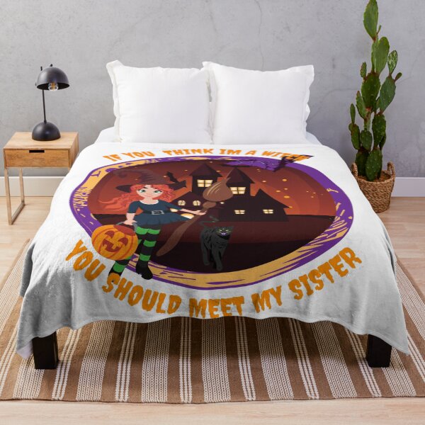 Item preview, If you think i'm a witch you should meet my sister - Halloween designs and colorful drawings designed and sold by AdvanceDesign.