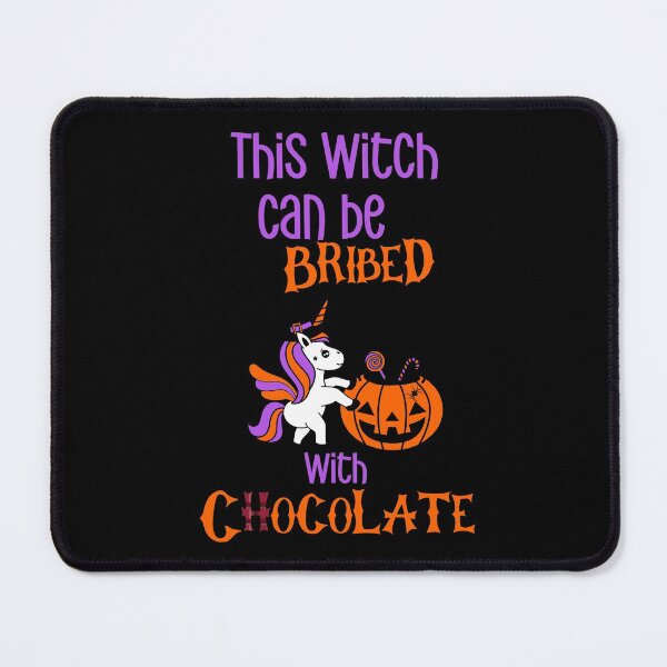 Item preview, CUTE this witch can be bribed with chocolate unicorn Halloween - men/kids/ women / Halloween designed and sold by Designs Of all kinds.