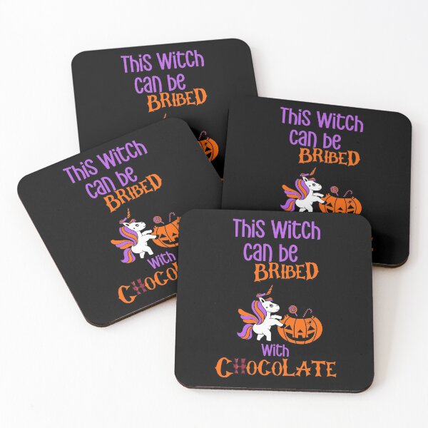 Item preview, CUTE this witch can be bribed with chocolate unicorn Halloween - men/kids/ women / Halloween  designed and sold by Designs Of all kinds.