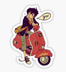 Hiro Hamada on a vespa Yo Sticker