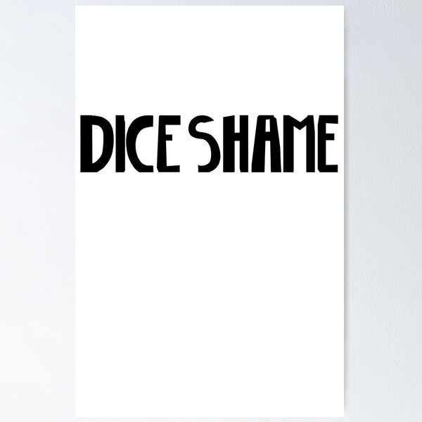 Item preview, Dice Shame Title Black designed and sold by DiceShame.