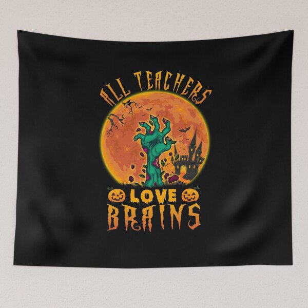 Item preview, All Teachers Love Brains Funny Halloween designed and sold by MichaelPrado.