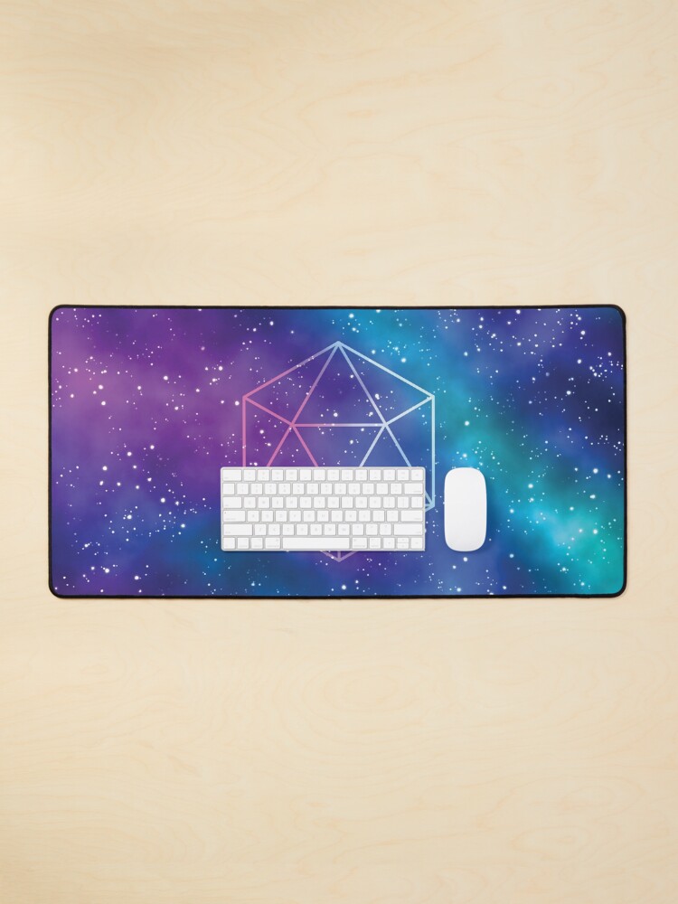 Thumbnail 1 of 5, Mouse Pad, Vibrant Galaxy + Geometry designed and sold by ElectricFangs.