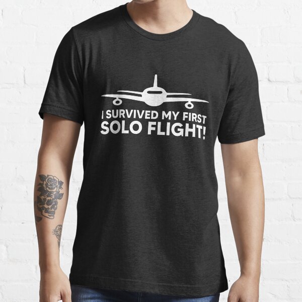 I Survived My First Solo Flight - Funny New Pilot Shirt Gift Essential T-Shirt