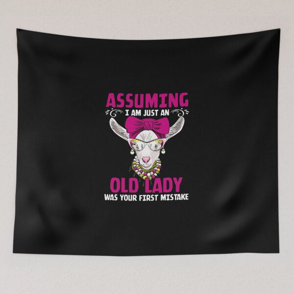 Item preview, Goat Farmer Funny T-Shirt, Assuming I'm an Old Lady Was Your First Mistake Shirt, Fun Gift for Her designed and sold by CapitalDesignss.