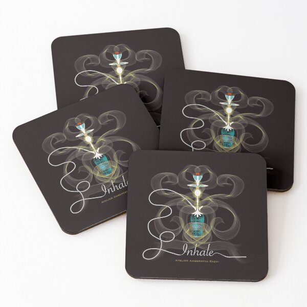 Inhale Coasters (Set of 4)