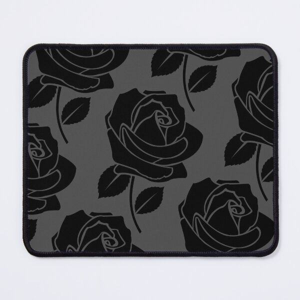 Item preview, Black Rose Pattern on Grey designed and sold by NataliePaskell.