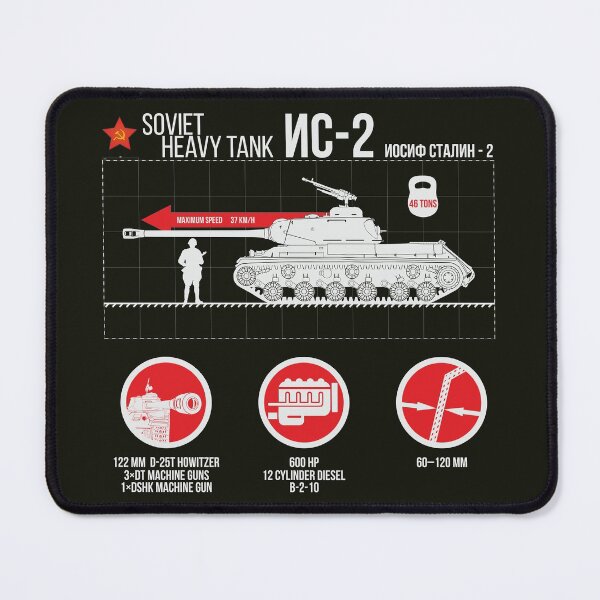 Item preview, Soviet heavy tank IS-2 infographic on dark things designed and sold by FAawRay.