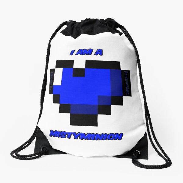 I am a MistyMinion - Blue Heart Drawstring Bag