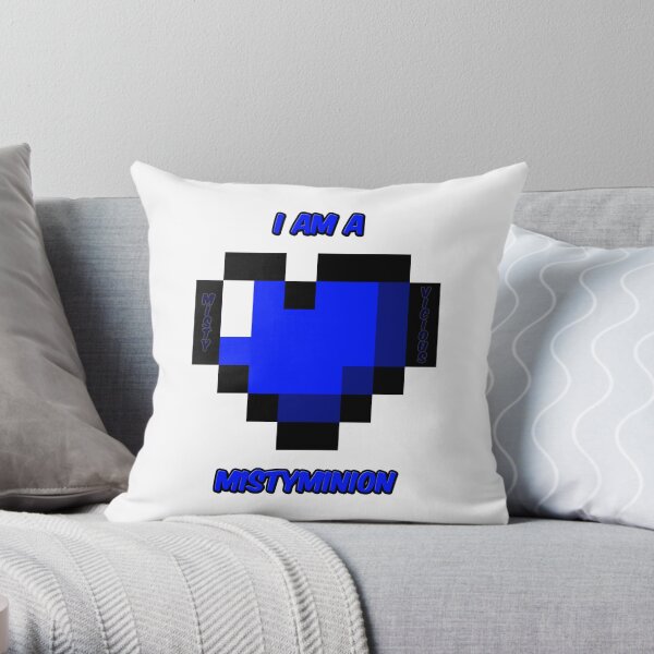I am a MistyMinion - Blue Heart Throw Pillow