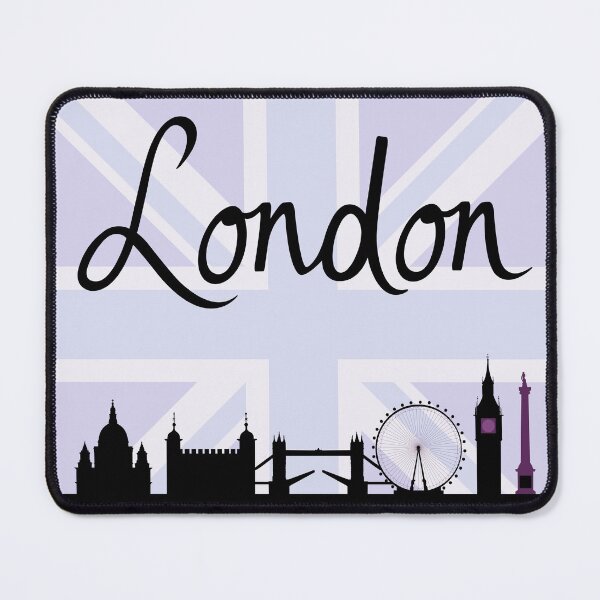 Item preview, London Script on Union Jack Sky & Sites Purple designed and sold by NataliePaskell.
