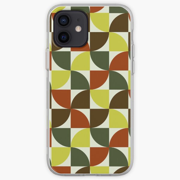 Brown and Green Mid Century Mod iPhone Soft Case