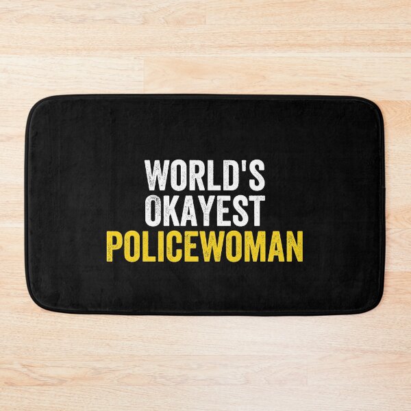 Item preview, World's Okayest Policewoman Funny Police Appreciation designed and sold by happinestSHOP.