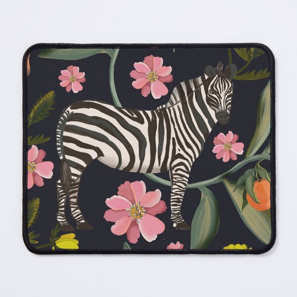 Navy Savanna Animal Pattern Mouse Pad