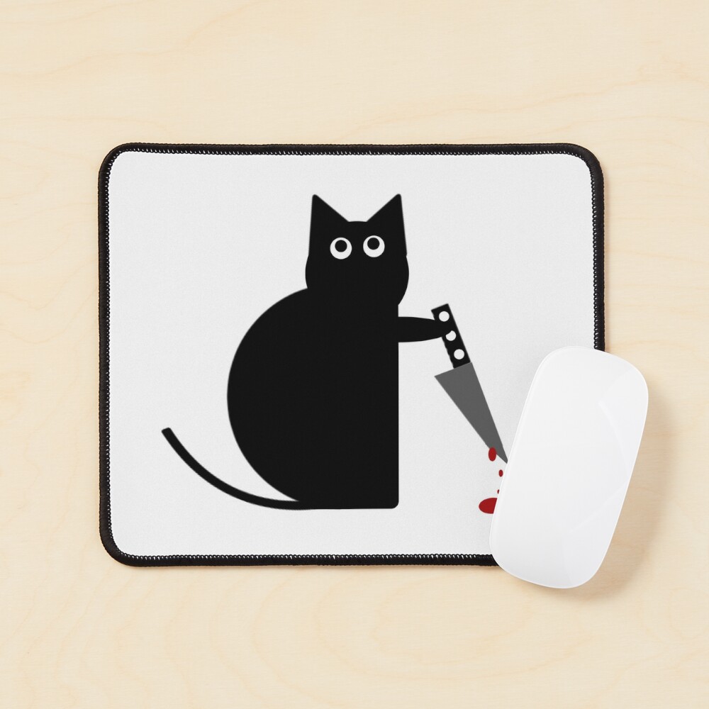 Stabby Cat Mouse Pad