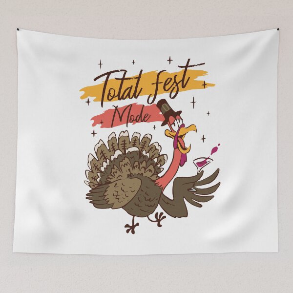 Item preview, Total Fest Mode Funny Thanksgiving Drinking turkey designed and sold by Kribis.
