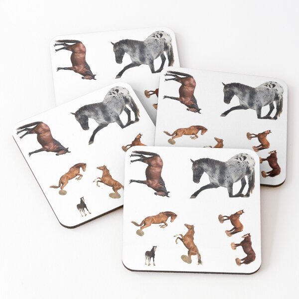 Item preview, 2nd Posing  Horse Stickers Bundle, Horse Lover Essential Package. Horses Stickers. Cute Animals Lover And Animal Adorer Sticker Set. Basic Mustang Sticker Kit. Cute Equestrian And Cowboy Packet designed and sold by AnimalStickers-.