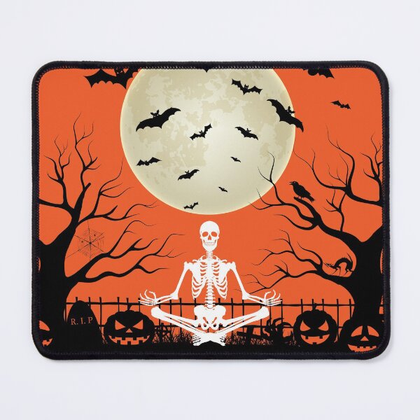 Item preview, Halloween Meditating Skeleton Funny Freaky Yoga Pose designed and sold by dass-art.