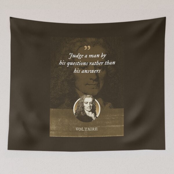 Item preview, Voltaire - Judge a man by his questions rather than his answers designed and sold by Syahrasi.