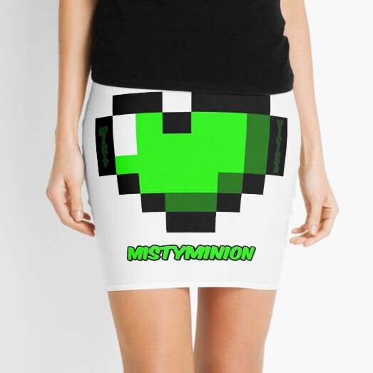 I am a MistyMinion - Green Heart Mini Skirt