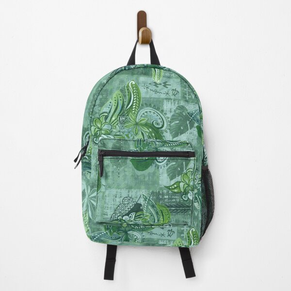 Item preview, VIntage Teal Green Jungle Samoan Patchwork Tapa Artboard designed and sold by sunnthreads.