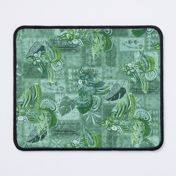 Item preview,   VIntage Teal Green Jungle Samoan Patchwork Tapa Artboard designed and sold by sunnthreads.