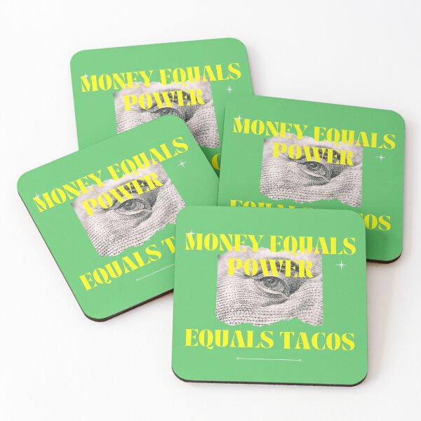 Item preview, Money Equals Power Equals Tacos Bill Image designed and sold by 89vintage.