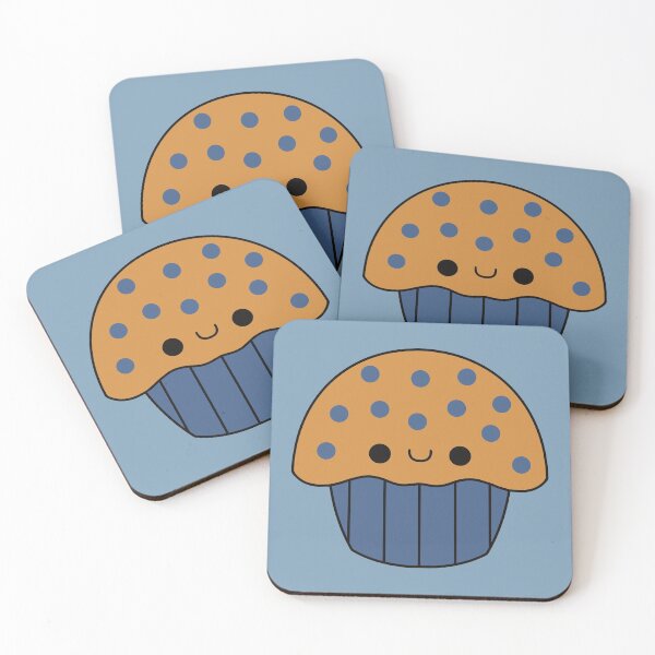 Item preview, Cute Blueberry Muffin - Kawaii Blueberry Muffin designed and sold by KawaiiByDice.