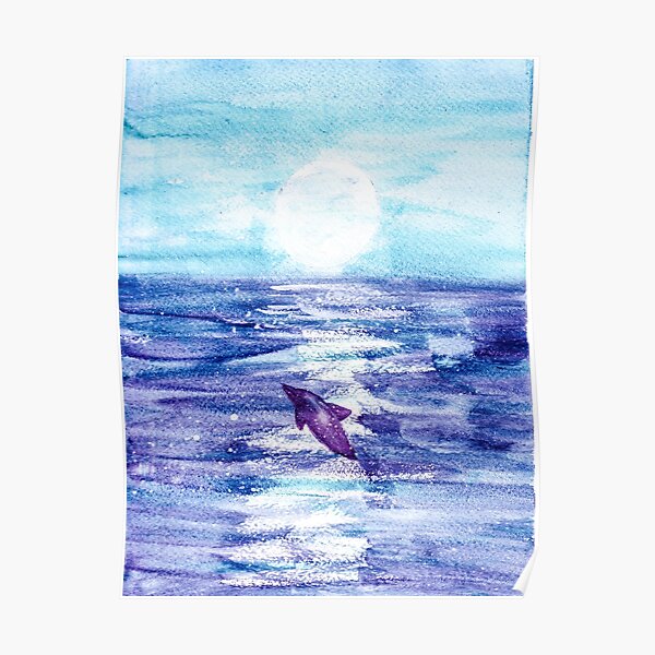 Dolphin in the Sea Poster