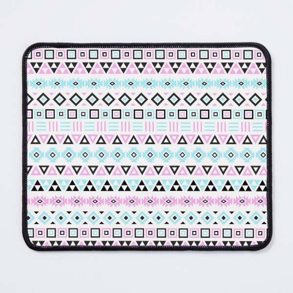 Item preview, Aztec Influence Pattern III Blue Black Pink White designed and sold by NataliePaskell.