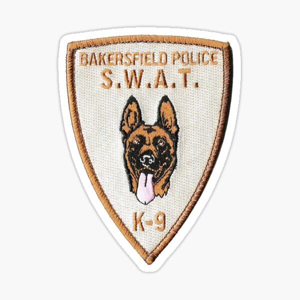 Bakersfield Police Shield Badge Patch, 2 1/8 x 3 1/2