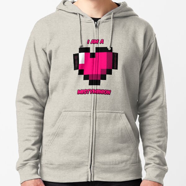 I am a MistyMinion - Pink Heart Zipped Hoodie
