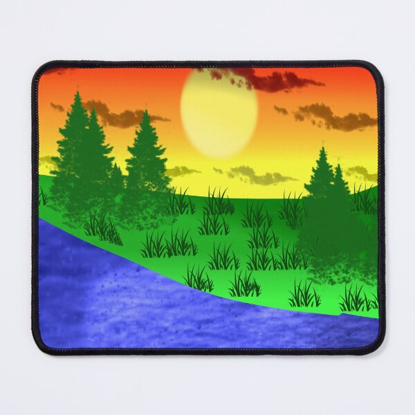 Item preview, Rainbow evening forest scenery designed and sold by LunaAngelRose.