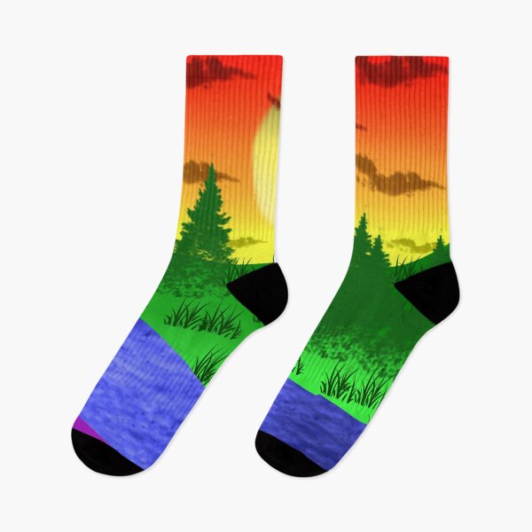 Item preview, Rainbow evening forest scenery  designed and sold by LunaAngelRose.