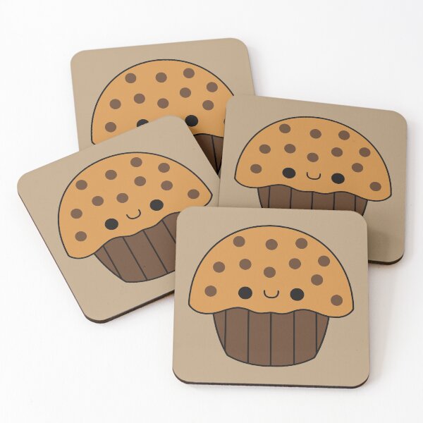 Item preview, Cute Chocolate Chip Muffin - Kawaii Chocolate Chip Muffin designed and sold by KawaiiByDice.