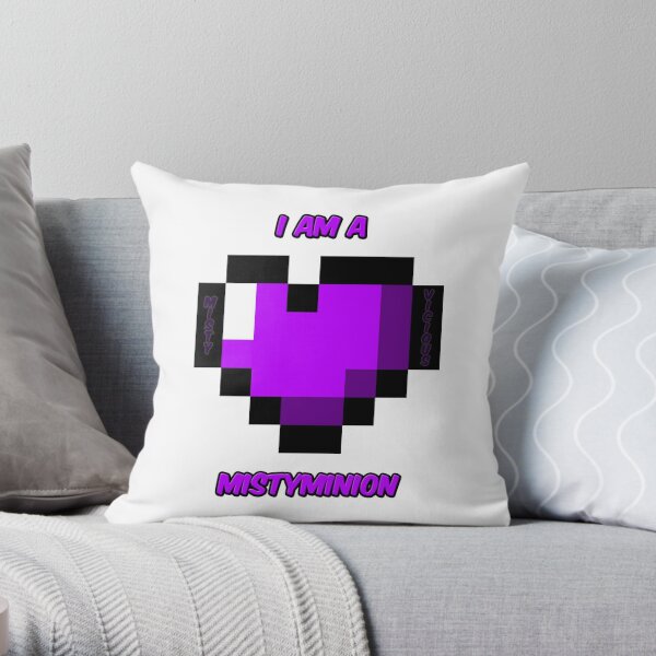 I am a MistyMinion - Purple Heart Throw Pillow