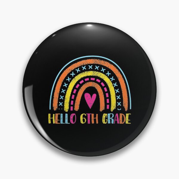 Item preview,  Hello 6th Grade Rainbow Students Teacher Back School designed and sold by caral8.