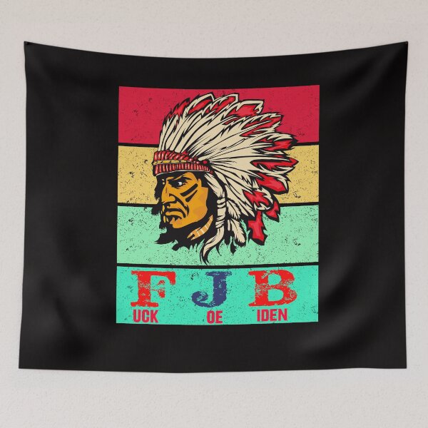 Item preview, FJB anti Biden Vote him out, recall the President, #FJB, Political Humor,Retro Vintage NATIVE AMERICAN Juliet,  designed and sold by mohmmed22.