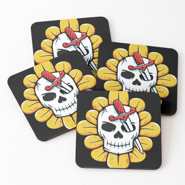 Item preview, Skull head swords sunflower illustration designed and sold by zugharo2019.