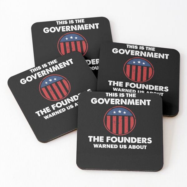 Item preview, This is The Government Our Founders Warned Us About - Funny 4th July USA Flag Patriotic Americans - Distressed Text Design designed and sold by Run to Creations.