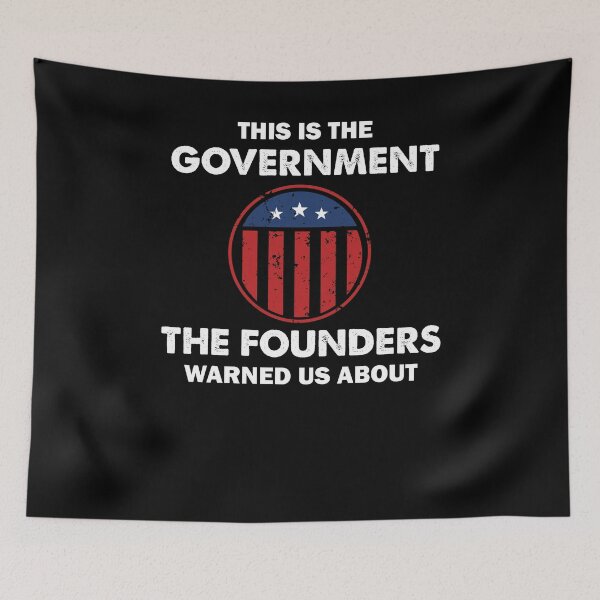 Item preview, This is The Government Our Founders Warned Us About - Funny 4th July USA Flag Patriotic Americans - Distressed Text Design designed and sold by Run to Creations.