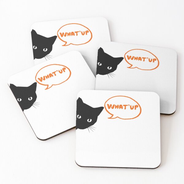 Item preview, What'up, Black cat designed and sold by Sultanolife.