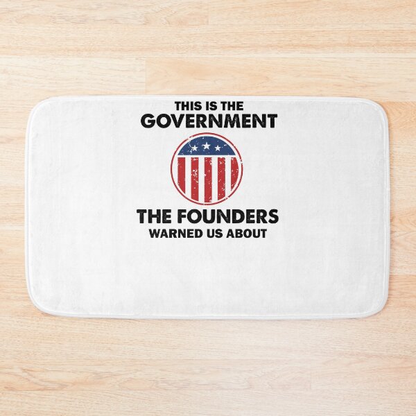 Item preview, This is The Government Our Founders Warned Us About - Funny 4th July USA Flag Patriotic Americans - Distressed Text Design designed and sold by Run to Creations.