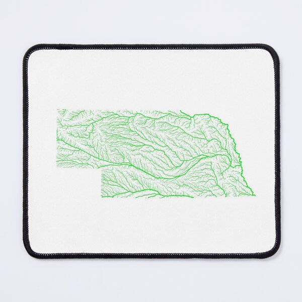Item preview, Nebraska River Basin Map in Rainbow Colours with White Background designed and sold by GrasshopperGeo.