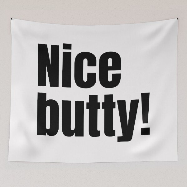 Item preview, Nice butty! Funny pun, play on words. Text only design. Black text designed and sold by JellyBeenzz.